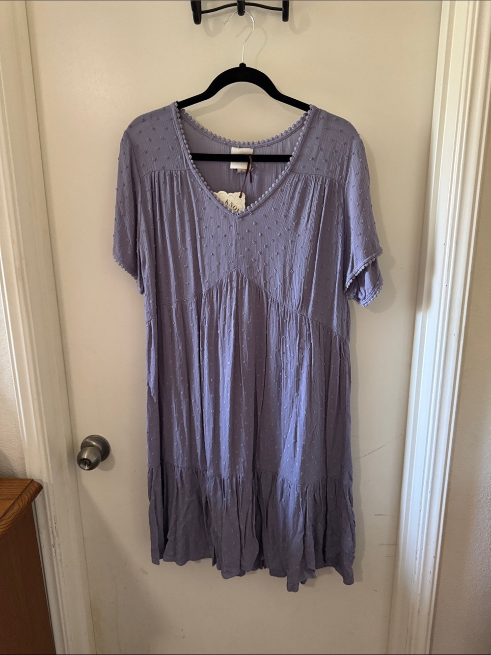 Knox Rose Lavender Mini Dress with V-Neck